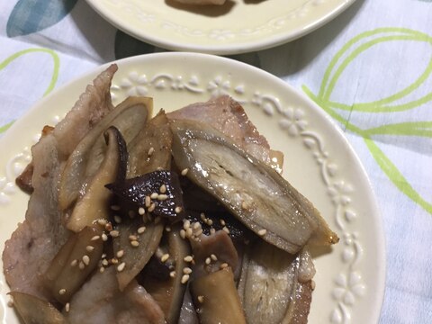 豚バラ肉と牛蒡の甘じょっぱ炒め